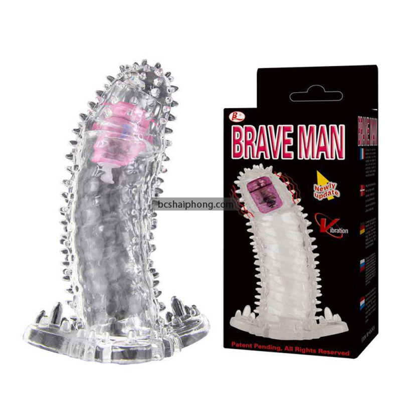 Bao cao su đôn dên Brave Man đầu rung