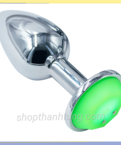 Phích cắm hậu môn inox phát sáng size nhỏ 2.7cm