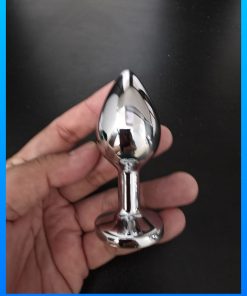 Phích cắm kích thích hậu môn inox đính đá 2.5cm